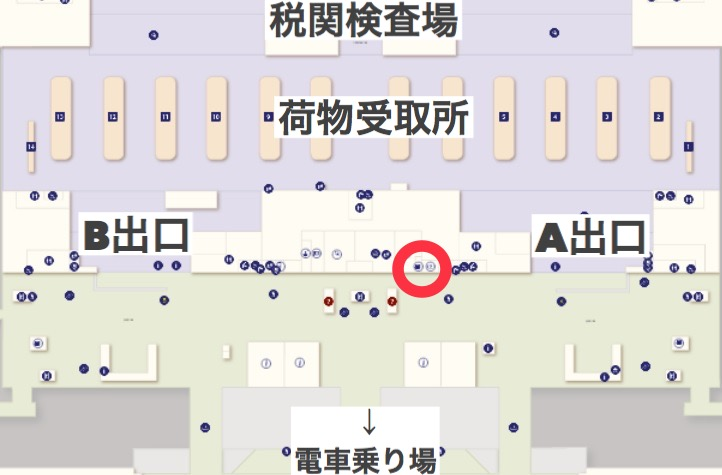 香港空港でタピオカミルクティー「天仁茗茶」の地図